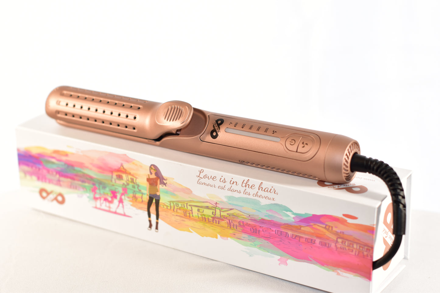 Professional Airflow 2 in 1 Curling Iron (Rose Gold)